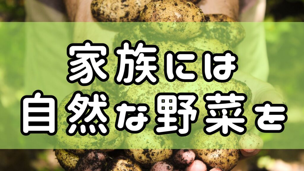 家族には自然な野菜を　画像