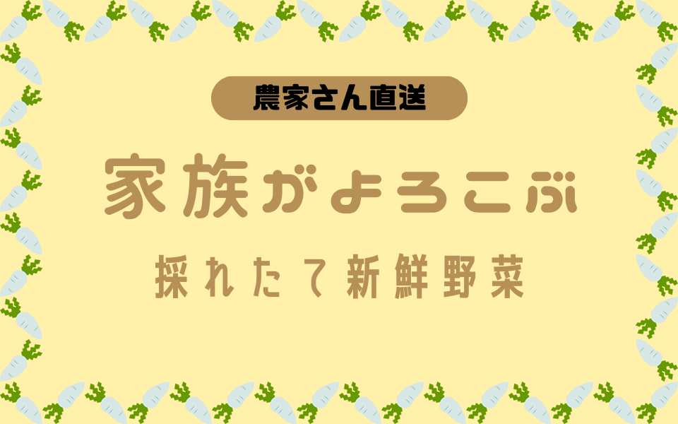 家族が喜ぶ　農家さん直送　新鮮とれたて野菜